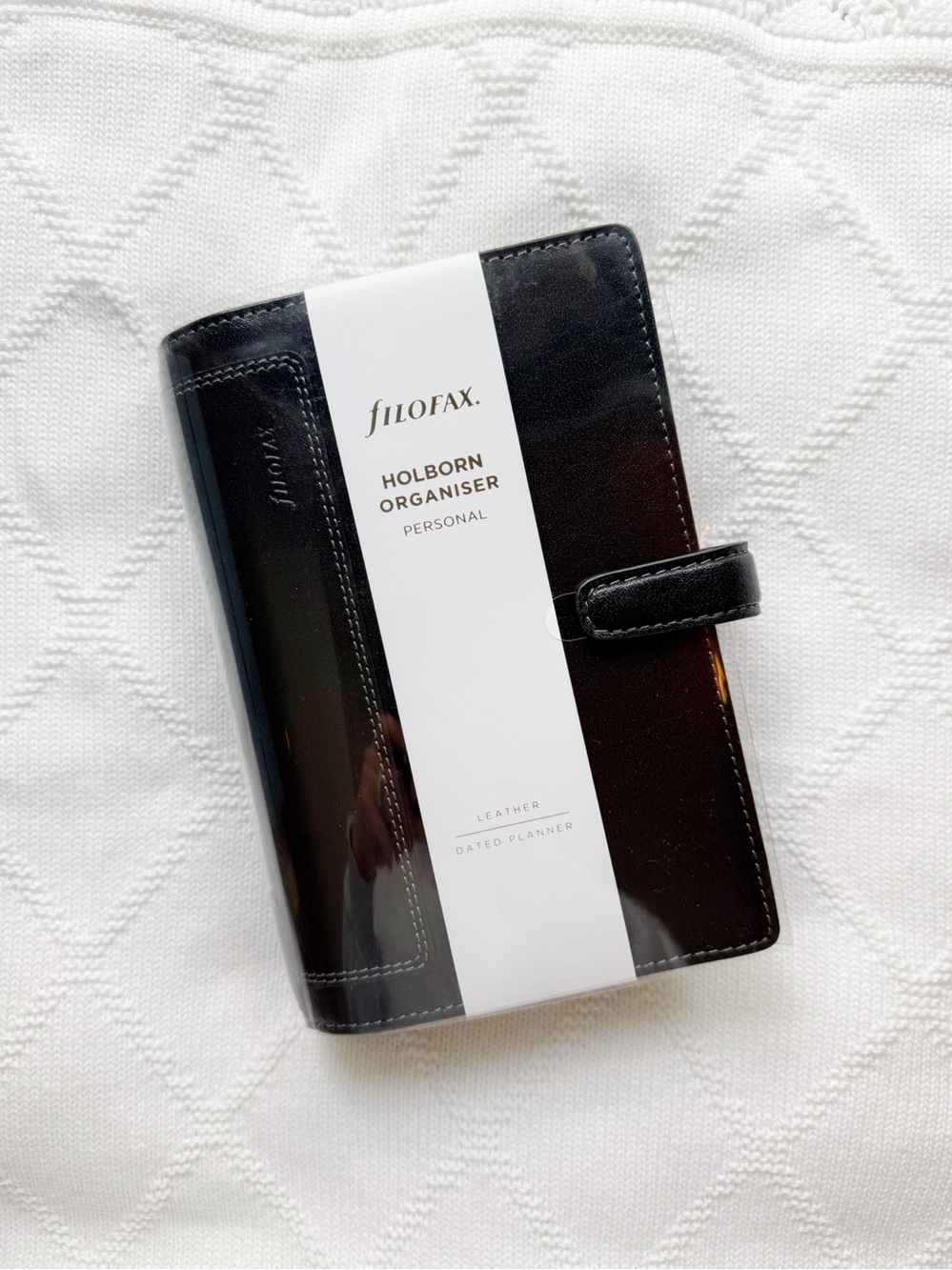 Filofax Holborn Personal Leather Organizer Black